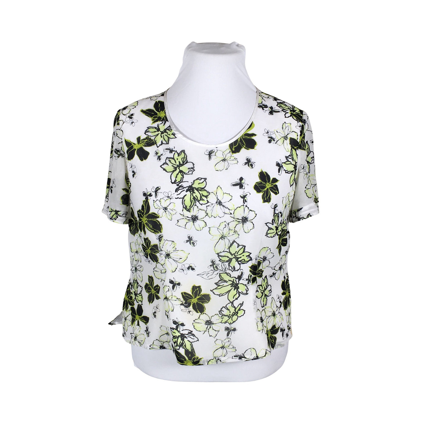Unisex Jacques vert - Lühikeste käistega pluus, suurus 42 - Valge (1)