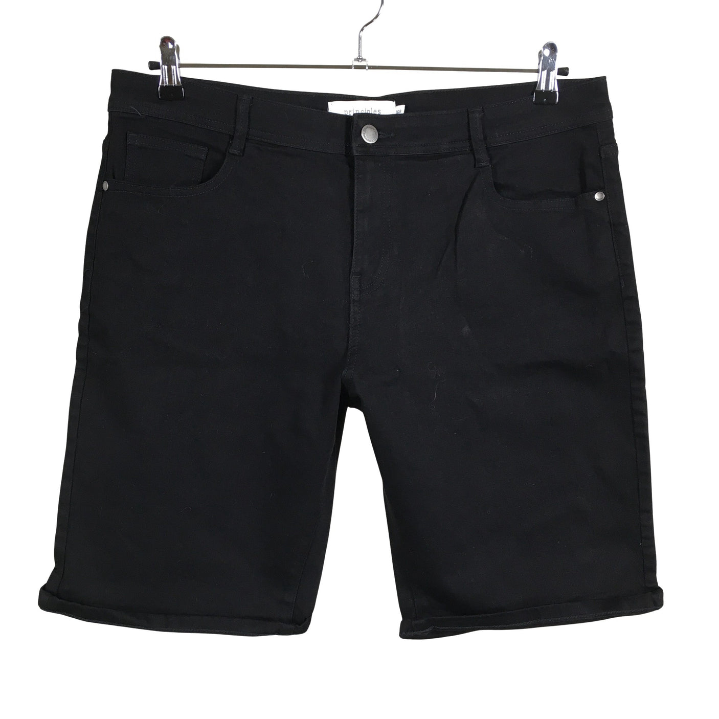 Unisex Principles - Teksast lühikesed püksid, suurus 44 - Must (1)