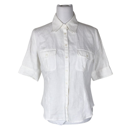 Unisex Global - Lühikeste käistega pluus, suurus 40 - Valge ()