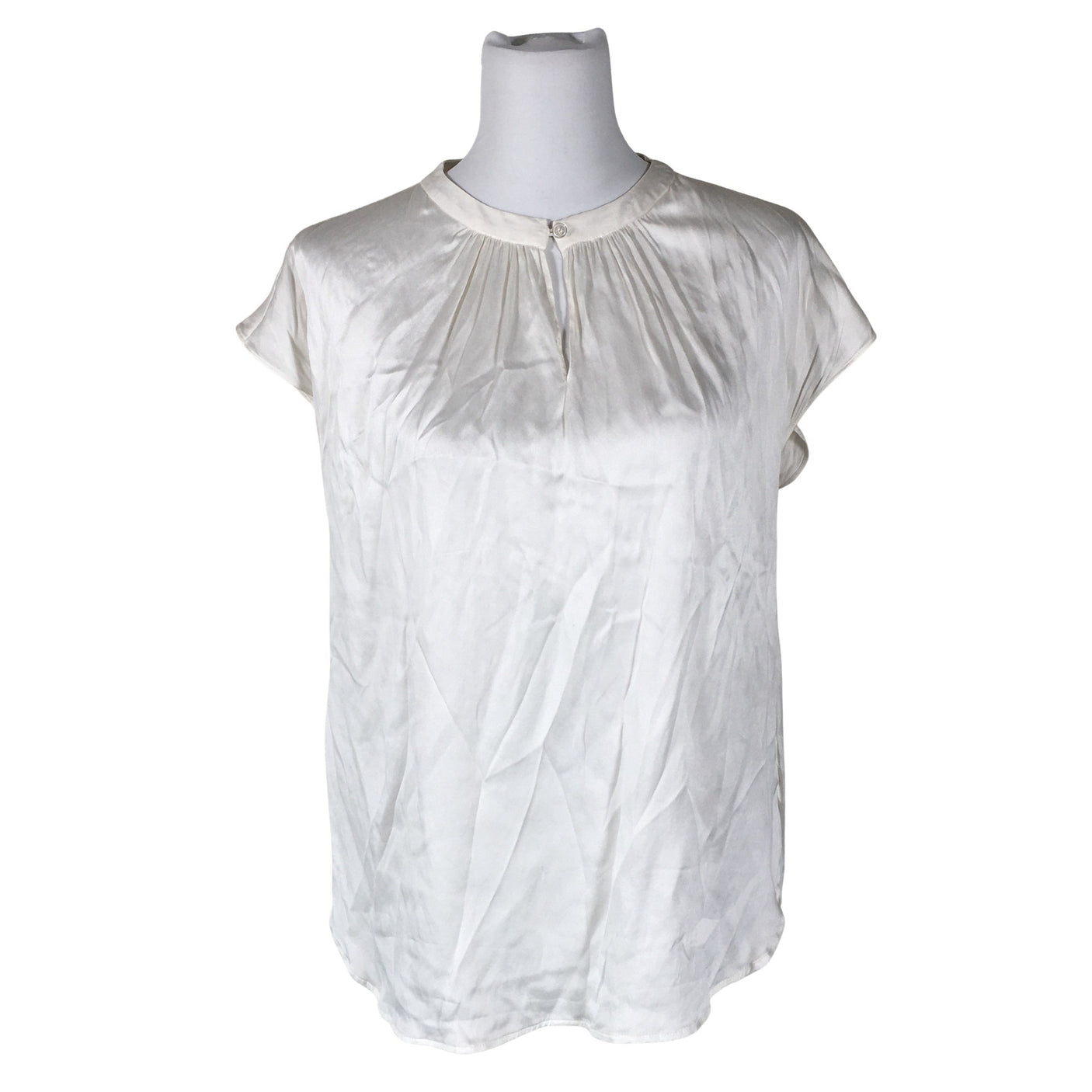 Unisex Lene Sand - Lühikeste käistega pluus, suurus 38 - Valge (1)
