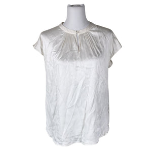 Unisex Lene Sand - Lühikeste käistega pluus, suurus 38 - Valge (1)