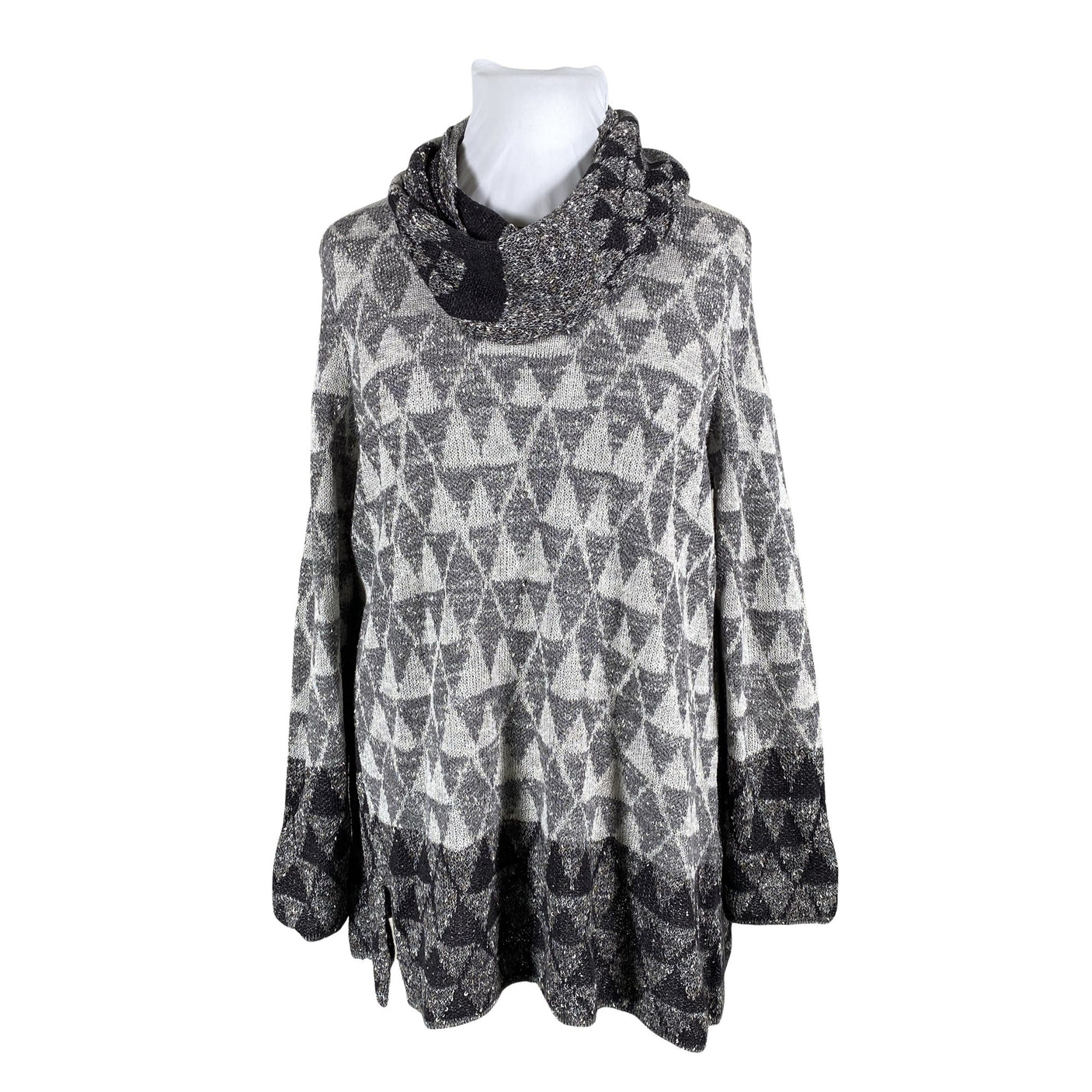 Unisex Nic+Zoe - Kootud tuunika, suurus 42 - Hall (1)