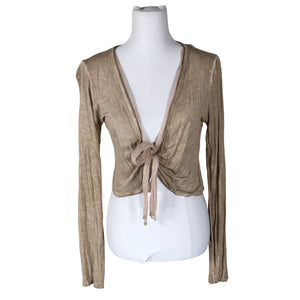 Unisex Lauren Vidal - Trikotaažist boolero, suurus 40 - Beige (1)