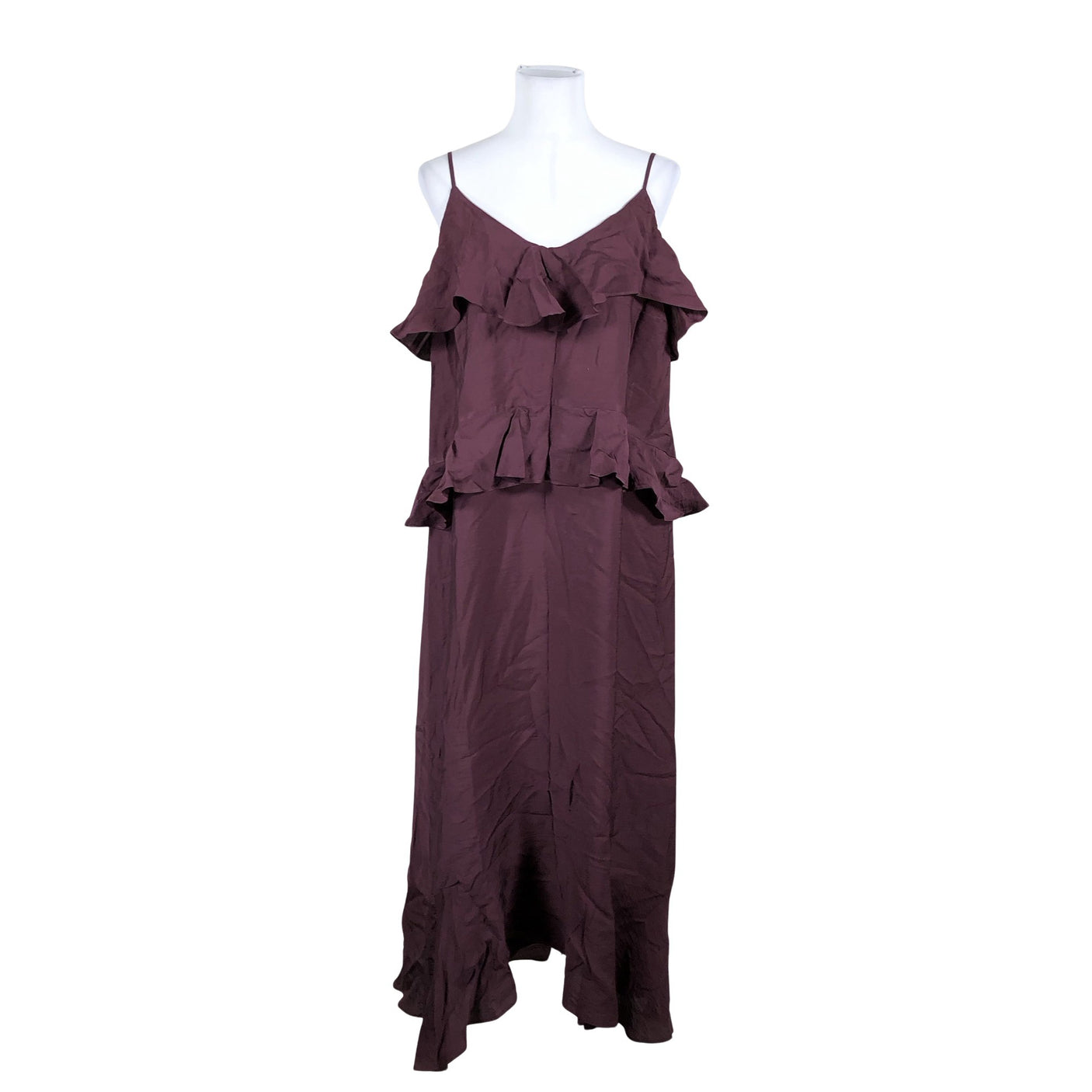 Unisex Lindex - Mitteveniv kleit, suurus 38 - Veinipunane (1)
