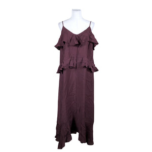 Unisex Lindex - Mitteveniv kleit, suurus 38 - Veinipunane (1)