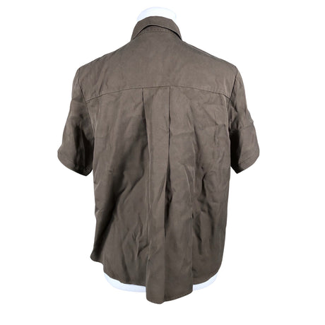 Unisex Samsoe&Samsoe - Lühikeste käistega pluus, suurus 40 - Pruun (2)