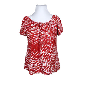 Unisex Nanso - Lühikeste käistega pluus, suurus 42 - Punane (1)
