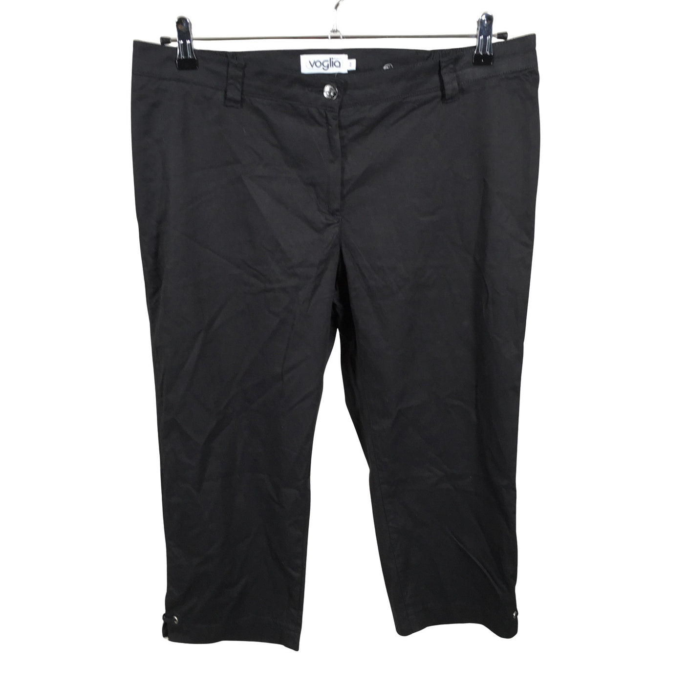 Unisex Voglia - Mittevenivad poolpikad püksid, suurus 44 - Must (1)