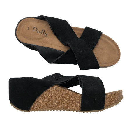 Unisex Duffy - Kiilkontsaga rihmikud, suurus 40 - Must ()