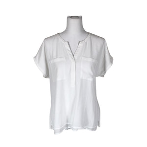 Unisex Milano Italy - Lühikeste käistega pluus, suurus 40 - Valge (1)