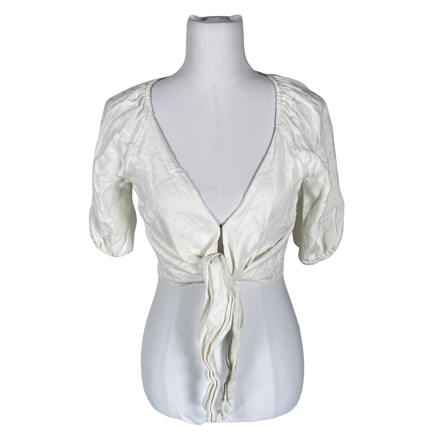 Unisex Abercrombie&Fitch - Lühikeste käistega pluus, suurus 34 - Valge (1)