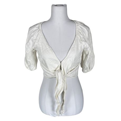 Unisex Abercrombie&Fitch - Lühikeste käistega pluus, suurus 34 - Valge ()