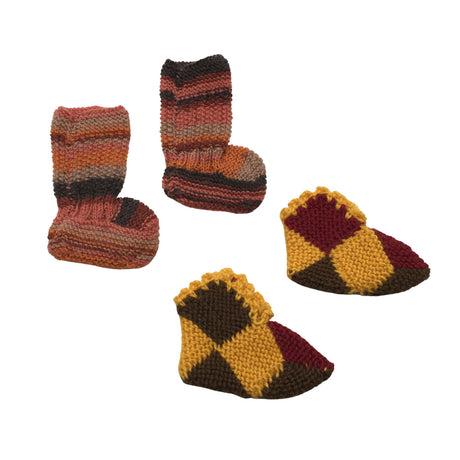 Unisex Handmade - Villased sokid, suurus 16 - Veinipunane ()