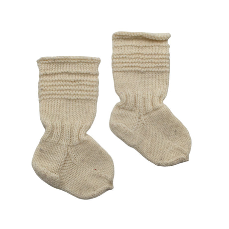 Unisex Handmade - Villased sokid, suurus 19 - Looduslik valge ()