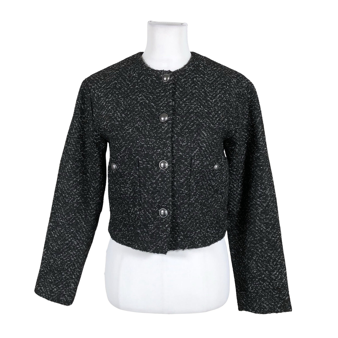 Unisex Lindex - Villane mantel, suurus 34 - Must (1)