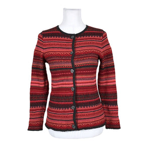 Unisex Peruvian - Kardigan, suurus 34 - Punane (1)