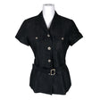 Unisex Global - Lühikeste käistega pluus, suurus 38 - Must ()
