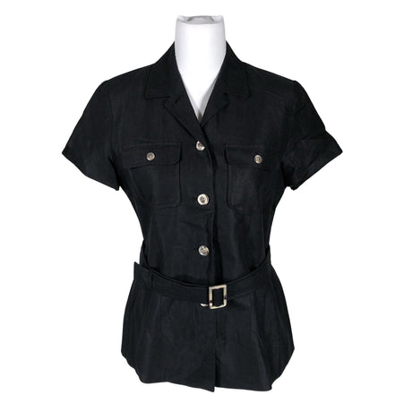 Unisex Global - Lühikeste käistega pluus, suurus 38 - Must ()