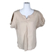 Unisex Nanso - Lühikeste käistega pluus, suurus 38 - Beige ()