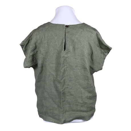 Unisex Nouki - Lühikeste käistega pluus, suurus 42 - Roheline (2)