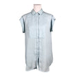 Unisex Armani Exchange - Lühikeste käistega pluus, suurus 40 - Helesinine ()