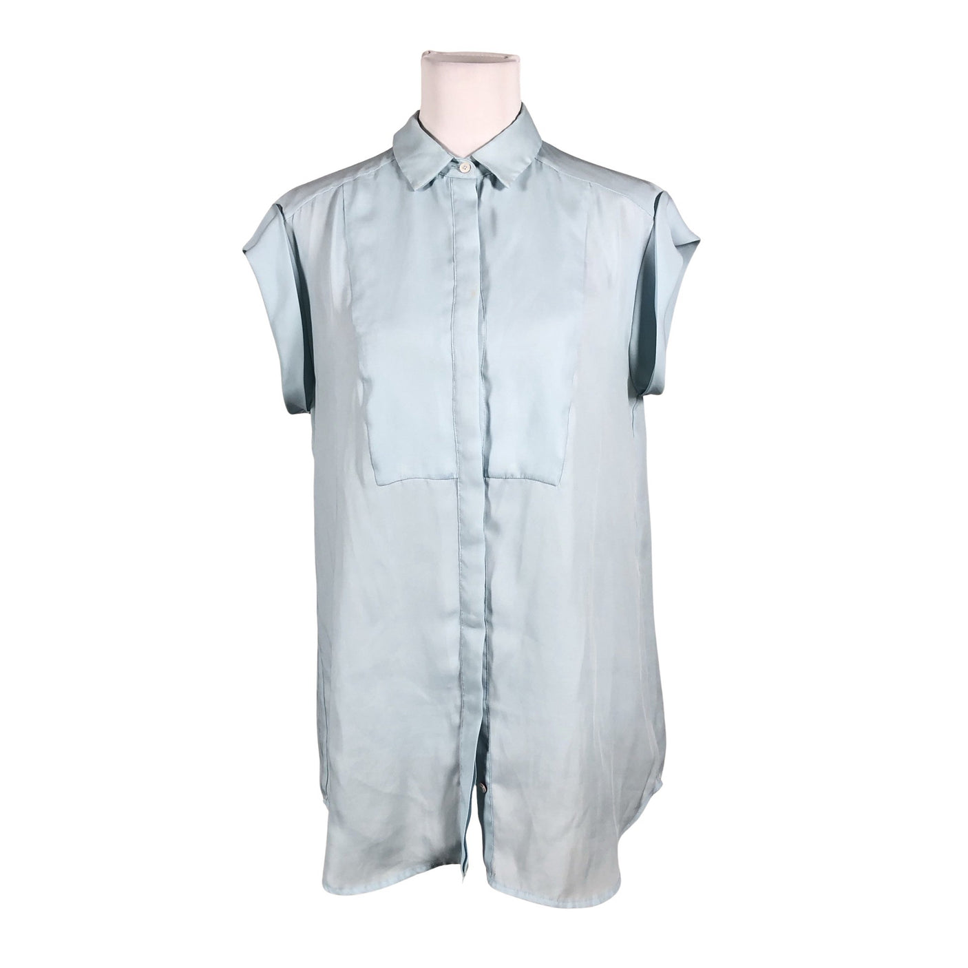 Unisex Armani Exchange - Lühikeste käistega pluus, suurus 40 - Helesinine (1)