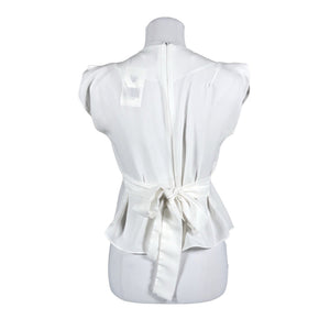 Unisex Sanne Alexandra - Lühikeste käistega pluus, suurus 36 - Valge (2)