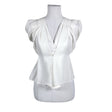 Unisex Sanne Alexandra - Lühikeste käistega pluus, suurus 36 - Valge ()