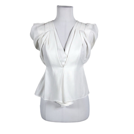 Unisex Sanne Alexandra - Lühikeste käistega pluus, suurus 36 - Valge ()
