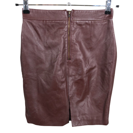 Unisex Selected - Nahkseelik, suurus 34 - Veinipunane (2)