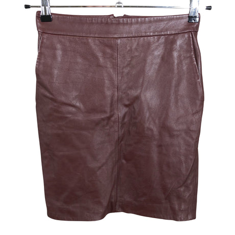 Unisex Selected - Nahkseelik, suurus 34 - Veinipunane ()