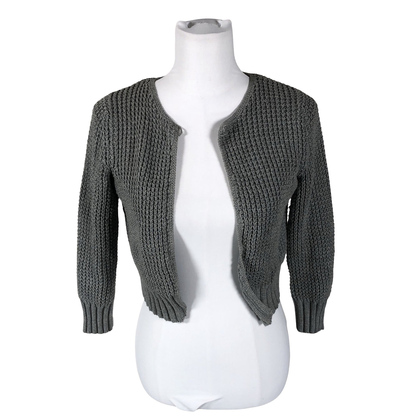 Unisex Massimo Dutti - Kootud boolero, suurus 36 - Hall (1)
