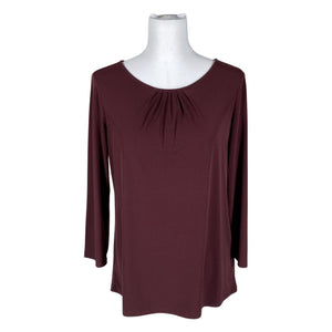 Unisex Esprit - Trikotaažist pluus, suurus 40 - Veinipunane (1)