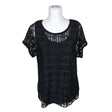 Unisex Barbara Lebek - Lühikeste käistega pluus, suurus 40 - Must ()