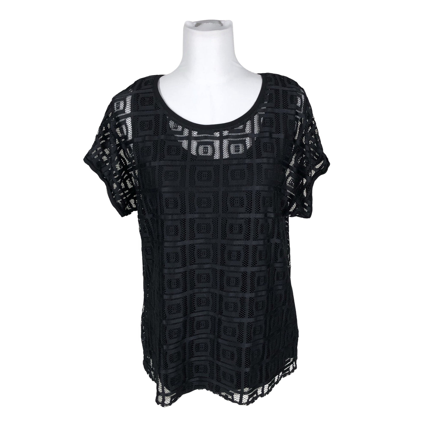 Unisex Barbara Lebek - Lühikeste käistega pluus, suurus 40 - Must (1)