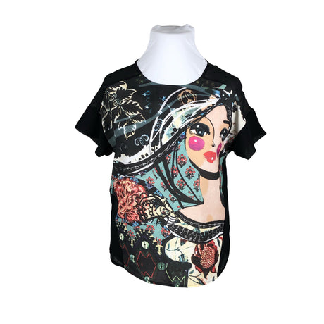 Unisex Desigual - Lühikeste käistega pluus, suurus 42 - Must ()