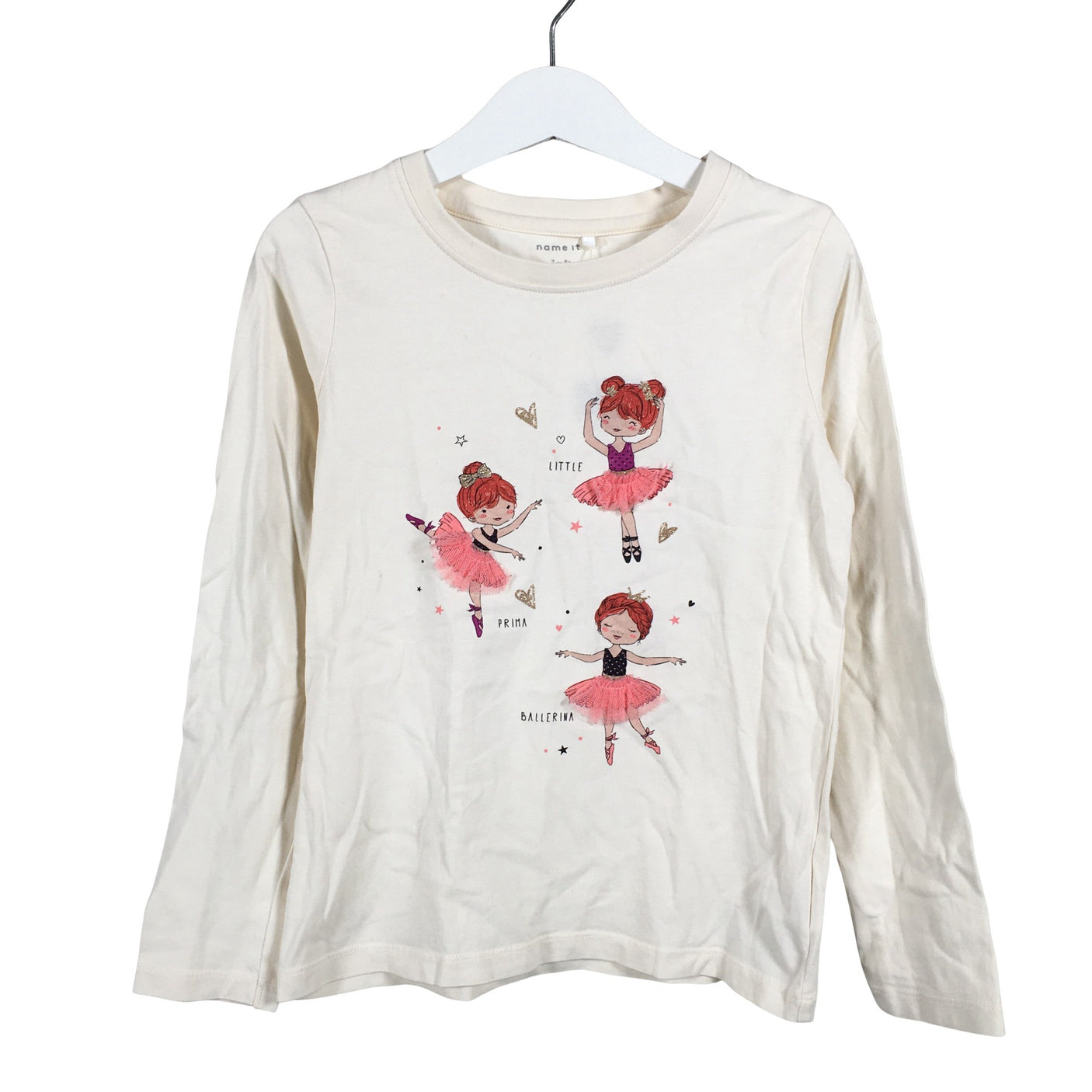 Unisex Name It - Trikotaažist pluus, suurus 122 - 128 - Beige (1)
