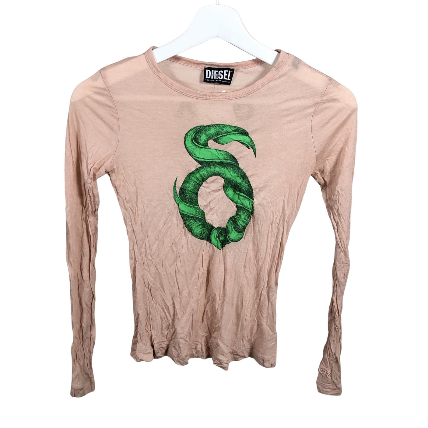 Unisex Diesel - Trikotaažist pluus, suurus 146 - 152 - Heleroosa (1)