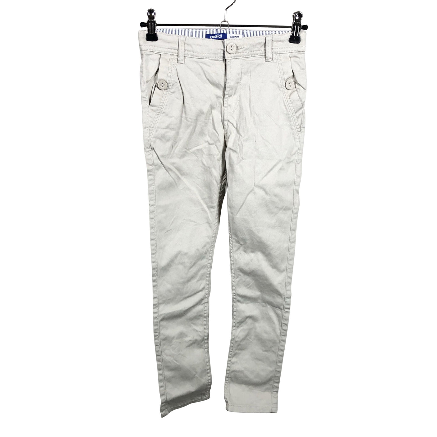 Unisex Okaïdi - Chino-püksid, suurus 122 - 128 - Valge (1)