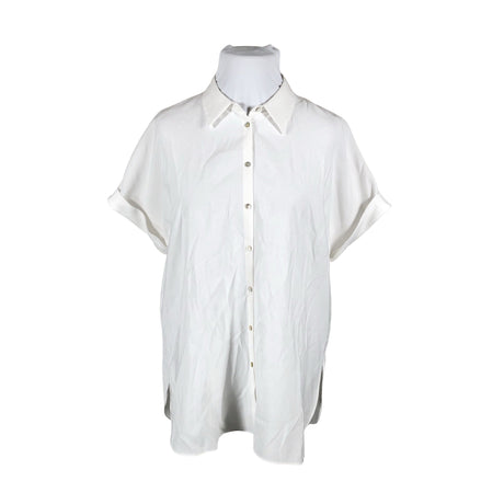 Unisex Your Face - Lühikeste käistega pluus, suurus 42 - Valge ()