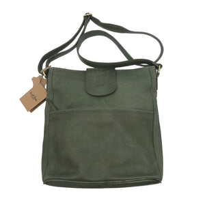 Unisex Gusti Leder - Õlakott, suurus Midi - Roheline (1)
