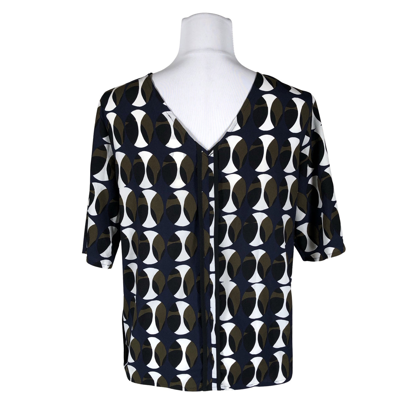Unisex Sisley - Lühikeste käistega pluus, suurus 36 - Sinine (2)