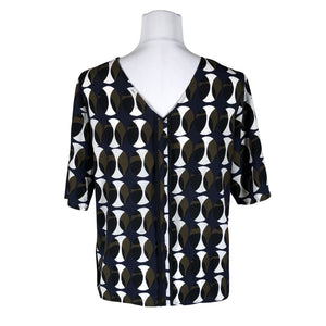 Unisex Sisley - Lühikeste käistega pluus, suurus 36 - Sinine (2)