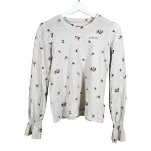 Unisex Levi's - Trikotaažist pluus, suurus 152 - 158 - Looduslik valge (1)