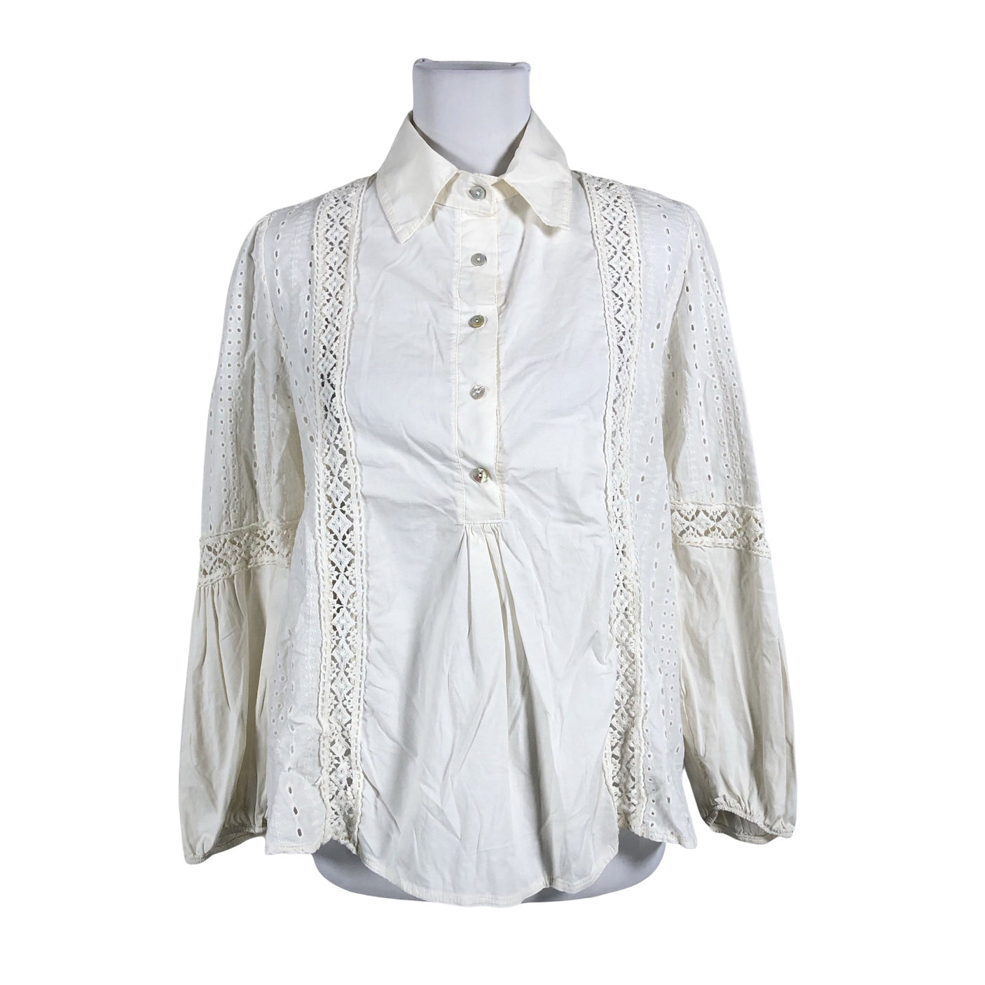 Unisex Bohemiana - Pluus, suurus 38 - Looduslik valge (1)