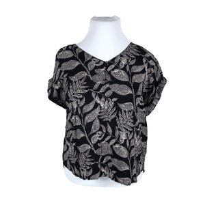 Unisex Fransa - Lühikeste käistega pluus, suurus 44 - Must (1)