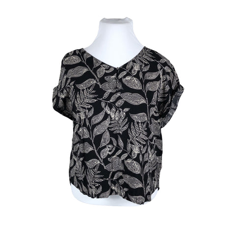 Unisex Fransa - Lühikeste käistega pluus, suurus 44 - Must ()
