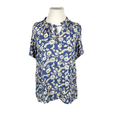 Unisex Kaffe - Lühikeste käistega pluus, suurus 46 - Sinine ()