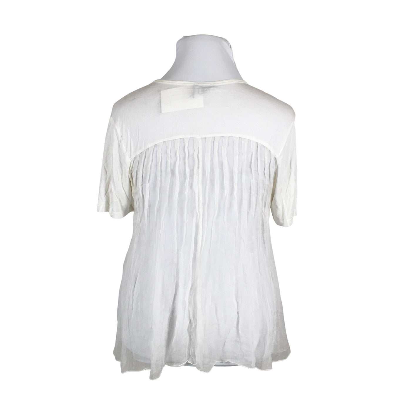 Unisex Nü - Lühikeste käistega pluus, suurus 42 - Valge (2)