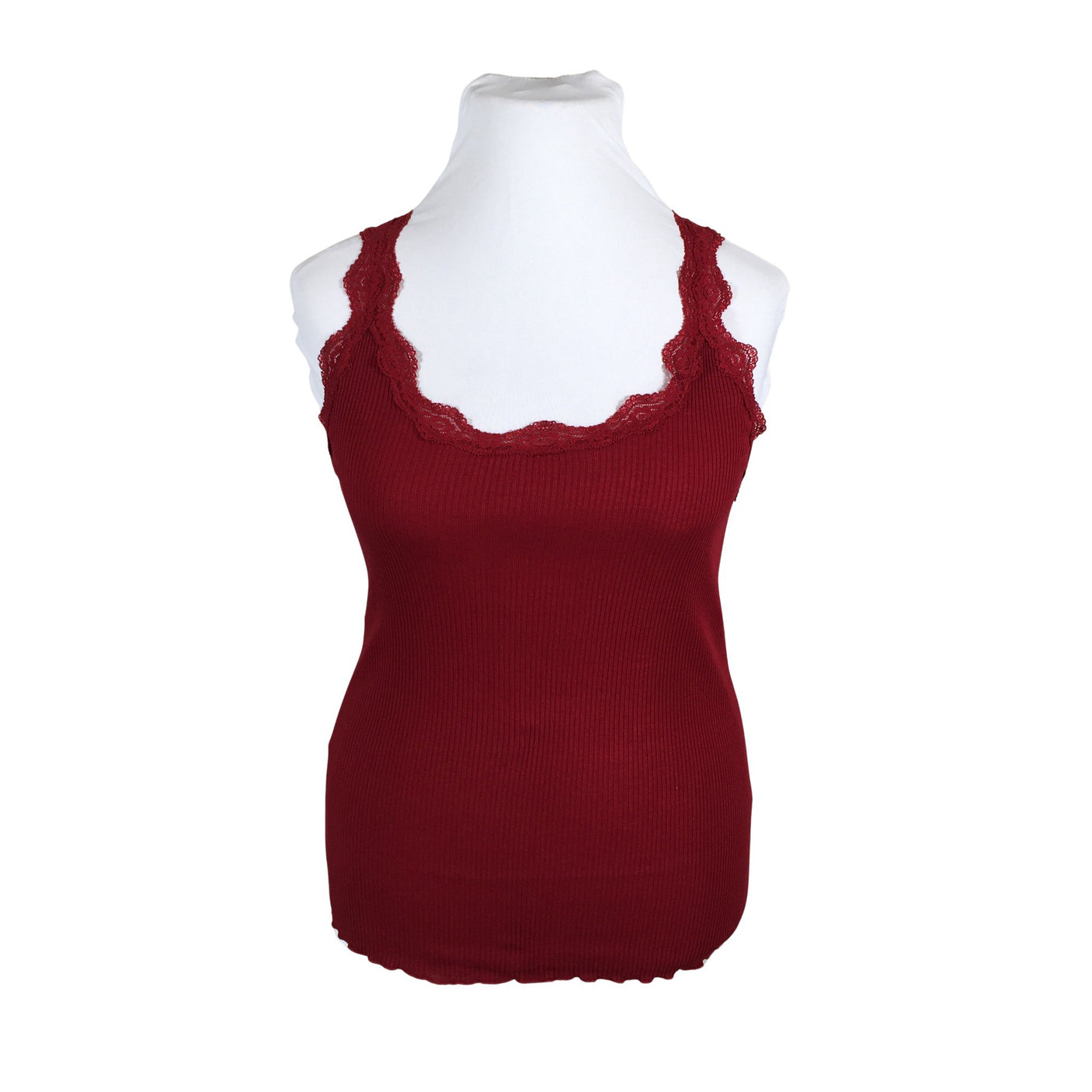Unisex Rosemunde - Trikotaažist topp, suurus 42 - Veinipunane (1)